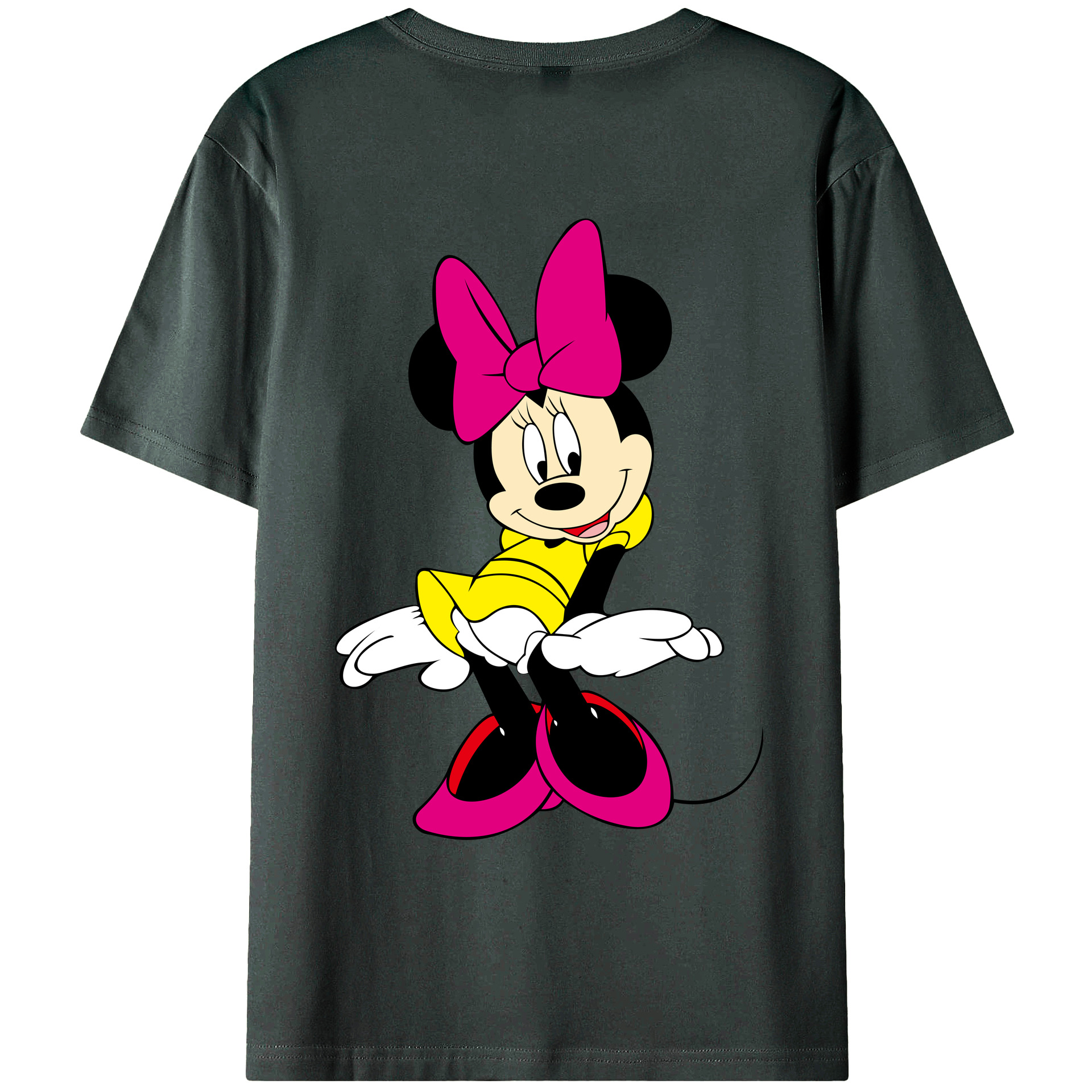 ミッキーマウス Mickey Mouse 綿100％ メンズ半袖Tシャツ（バックプリント） 通気性